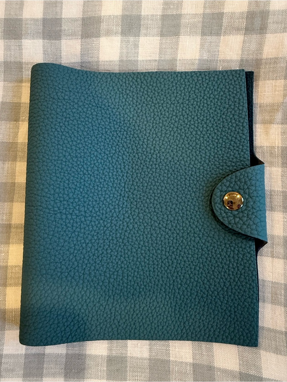 Hermes Togo Ulysse PM Notebook Cover Blue Jean